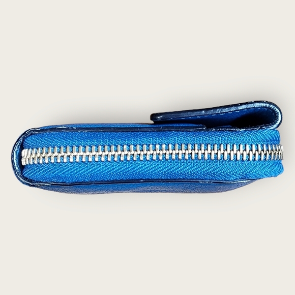 CHLOÉ Elsie Blue Leather Continental Long Wallet,  Vintage - Picture 4 of 11